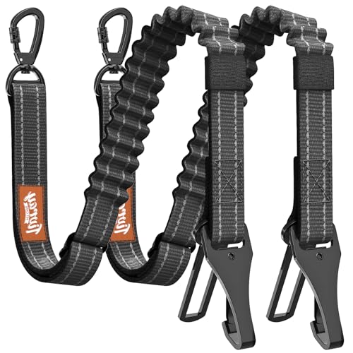 Tivray 2 Stück Anschnallgurt Hund Auto, Bungee Hund Auto Sicherheitsgurt, Auto Sicherheitsleine mit Schnalle und Clip Haken, Einstellbar Reflex Geschirr Tether, 360° Swivel Karabiner, Schwarz Tivray 2 Stück Anschnallgurt Hund Auto, Bungee Hund Auto Sicherheitsgurt, Auto Sicherheitsleine mit Schnalle und Clip Haken, Einstellbar Reflex Geschirr Tether, 360° Swivel Karabiner, Schwarz von Tivray