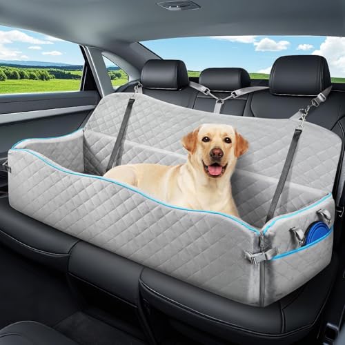 Tivray Groß Hunde Autositz, Hundeautositz für Große Hunde unter 120lbs oder 2 Mittelgroß Hunde, Erhöht Hund Autositzmit Memory Foam Dick Kissen, Abnehmbar & Waschbar Auto Hundebett für Rücksitz Tivray Groß Hunde Autositz, Hundeautositz für Große Hunde unter 120lbs oder 2 Mittelgroß Hunde, Erhöht Hund Autositzmit Memory Foam Dick Kissen, Abnehmbar & Waschbar Auto Hundebett für Rücksitz von Tivray