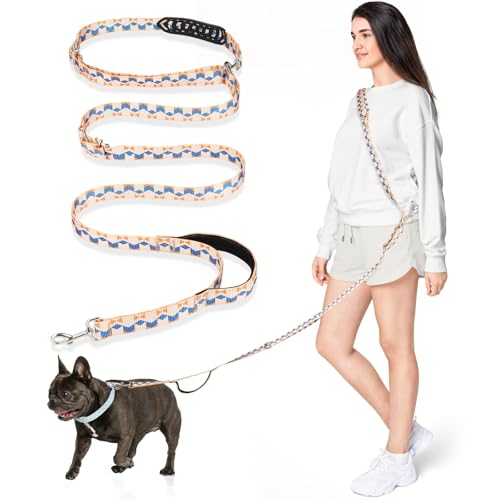 Tivray Hände Frei Hundeleine mit Schwamm Griff, 8,5ft Vielseitig Crossbody Taille Leine mit 3 Ringen für Welpen, Kleine&Mittlere Hunde, Einfach Einzustellen Hände Frei Leine für Laufen Joggen, Orange Tivray Hände Frei Hundeleine mit Schwamm Griff, 8,5ft Vielseitig Crossbody Taille Leine mit 3 Ringen für Welpen, Kleine&Mittlere Hunde, Einfach Einzustellen Hände Frei Leine für Laufen Joggen, Orange von Tivray