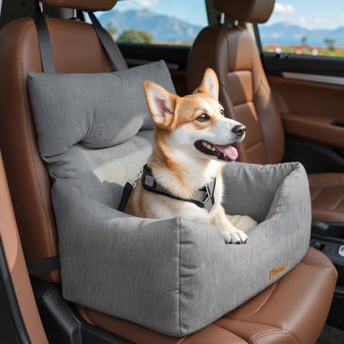 Tivray Hundesitz für kleine Hunde, Kleiner Hund Autositz unter 20 lbs weiches Haustier Booster Sitze mit Sicherheitsgurt tragbare Auto Reise Carrier Bett, Grau Tivray Hundesitz für kleine Hunde, Kleiner Hund Autositz unter 20 lbs weiches Haustier Booster Sitze mit Sicherheitsgurt tragbare Auto Reise Carrier Bett, Grau von Tivray
