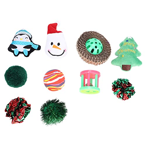 10 Stücke Weihnachten Kunststoff Katze Ring Papier Ball Glocke Spaß Interaktive Training Liefert Spielzeug Set 10 Stücke Weihnachten Kunststoff Katze Ring Papier Ball Glocke Spaß Interaktive Training Liefert Spielzeug Set von Tixiyu