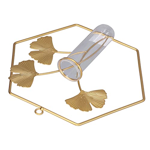 Goldene Dekorative Vase mit Ginkgoblättern, Modische, Exquisite Dekoration für Zuhause, Wohnzimmer und Schlafzimmer von Tixiyu
