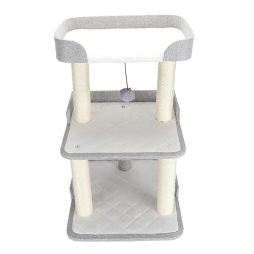 Katzenbaumturm, 3-lagig, Stabil, Kratzfest, Multifunktionales Katzenbett, Klettergerüst für Herbst und Winter Katzenbaumturm, 3-lagig, Stabil, Kratzfest, Multifunktionales Katzenbett, Klettergerüst für Herbst und Winter von Tixiyu