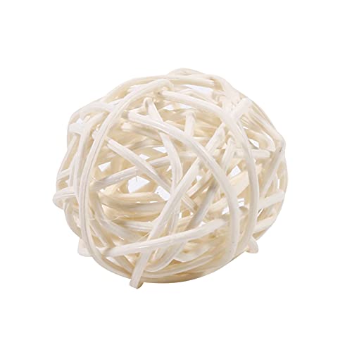 Tixiyu 5 Farben 20 Stück Dekorative Rattankugeln Hochzeit Ornamente Weihnachten Geburtstag Party Dekorationen (Weiß) von Tixiyu