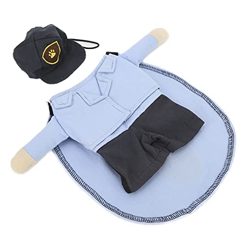 Tixiyu Lustige Hundekleidung, Süßes Haustier-Postbotenkostüm, Weicher Hundeanzug mit Kappe für Kleine und Mittelgroße Hunde und Katzen, Halloween, Weihnachtsfeiern (L) von Tixiyu