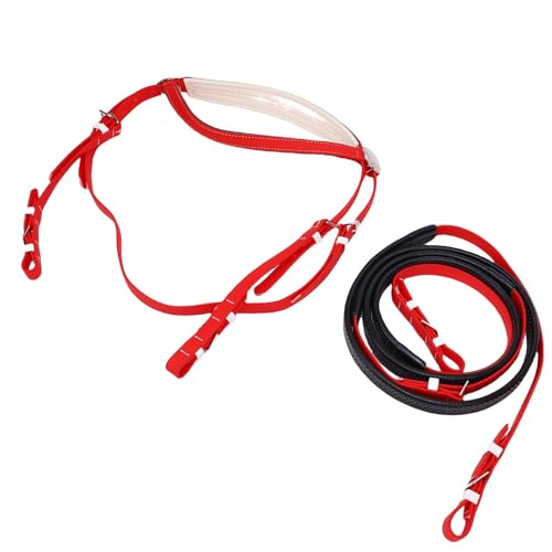 Tixiyu Pferdehalter Horse Bridle Reins Set PVC PU Leder Nylon Langlebige Komfortable Pass von Tixiyu