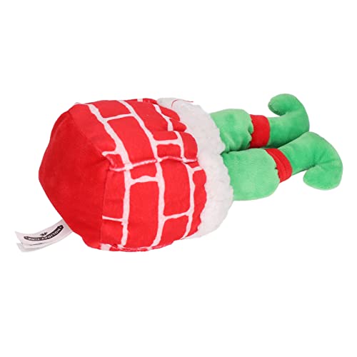 Tixiyu Weihnachts-Haustier Quietschende Spielzeughund Plüschkauen Spielzeug Weiche Bissfest für die Zähneputzung mit Niedlichen Cartoonformen Langlebig Sicher Nicht (Rot und grün) von Tixiyu