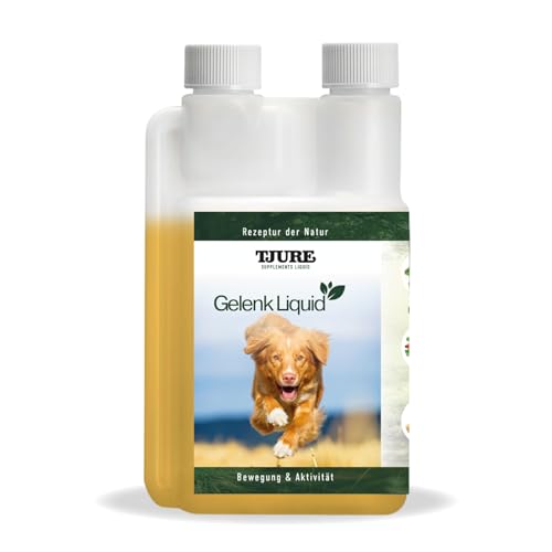 TJURE Gelenk Liquid für deinen Hund (500 ml) - Bewegung & Aktivität - Kräftigung der Gelenkfunktionen - Stärkung der Sehnen & Bänder - Verbesserung der Beweglichkeit von Tjure