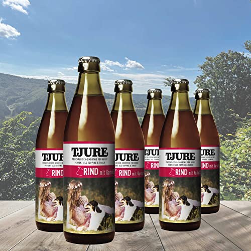 TJURE Hunde-Fleischsmoothie Rind 6 x 320ml - Flüssignahrung für zu Hause und unterwegs - Optimale Flüssigkeitszufuhr für aktive & trinkfaule Hunde TJURE Hunde-Fleischsmoothie Rind 6 x 320ml - Flüssignahrung für zu Hause und unterwegs - Optimale Flüssigkeitszufuhr für aktive & trinkfaule Hunde von Tjure