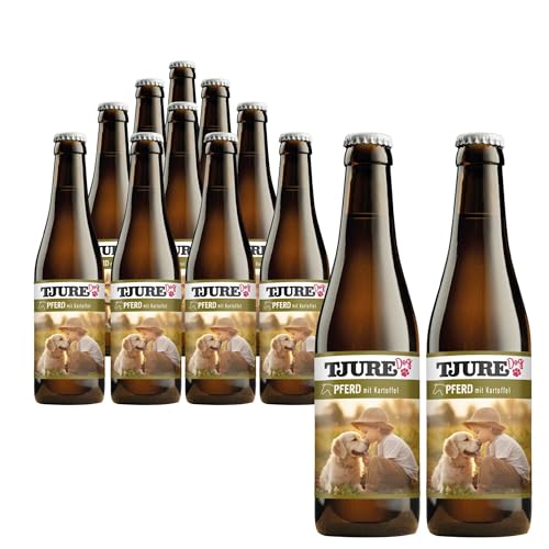 TJURE Hundesmoothie Pferd mit Kartoffel | 12 x 220 ml | Getreidefreier Trink-Snack für Hunde | Mit 26 % Pferdefleisch & Gemüse | Leicht verdaulich & natürlich | Ohne Zusatzstoffe | Einfache Fütterung TJURE Hundesmoothie Pferd mit Kartoffel | 12 x 220 ml | Getreidefreier Trink-Snack für Hunde | Mit 26 % Pferdefleisch & Gemüse | Leicht verdaulich & natürlich | Ohne Zusatzstoffe | Einfache Fütterung von Tjure