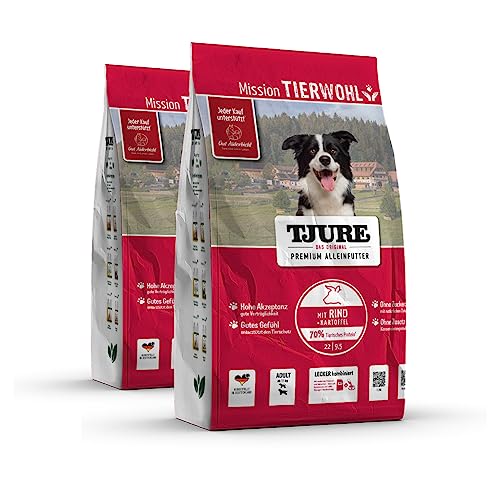 TJURE Trockenfutter – Rind & Kartoffel für deinen Hund (2X 7,5 kg) | geeignet für ausgewachsene Hunde | ausgewogene Vollnahrung | optimale Verdauung | wichtige Nährstoffe von Tjure