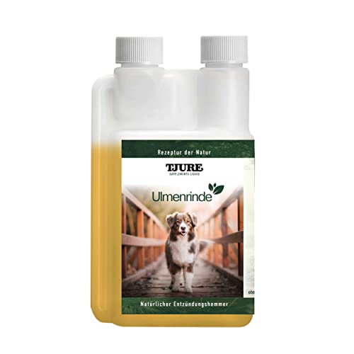 TJURE Liquid - Ulmenrinde - 500 ml Dosierflasche | auf natürliche weiße die Magen-Darm-Funktion Deines Hundes unterstützen | bei Durchfall | Entzündungshemmend von Tjure