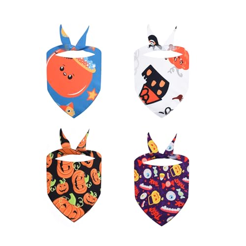 4lots Halloween-Dreieckstuch Durchlässiges Haustierhalstuch, Hundedreieck-Lätzchen für Hunde, regulierbarer Hals, schönes Hunde-Lätzchen 4lots Halloween-Dreieckstuch Durchlässiges Haustierhalstuch, Hundedreieck-Lätzchen für Hunde, regulierbarer Hals, schönes Hunde-Lätzchen von Tkidplw