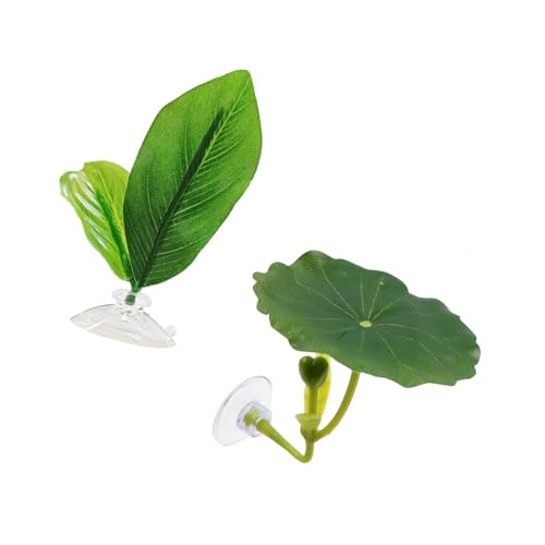 Tkidplw Künstliche Blätter, dekorative Pflanze mit Saugnapf, bunte Blatt-Dekorationen für Aquarien, Ornamente, Pflanze für Terrarium, Bettas, Fische, Blattbeet Tkidplw Künstliche Blätter, dekorative Pflanze mit Saugnapf, bunte Blatt-Dekorationen für Aquarien, Ornamente, Pflanze für Terrarium, Bettas, Fische, Blattbeet von Tkidplw