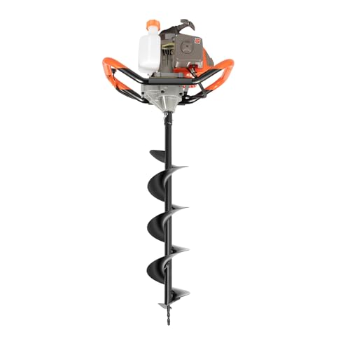 TkkMivcOC 71CC Benzin Erdbohrer, 2-Takt Metall Erdlochbohrer mit 3 Bohreinsätze, Geschwindigkeit 0-300rpm, Handheld Bagger Erdlochbohrer für Sandige Böden Wälder Ackerland TkkMivcOC 71CC Benzin Erdbohrer, 2-Takt Metall Erdlochbohrer mit 3 Bohreinsätze, Geschwindigkeit 0-300rpm, Handheld Bagger Erdlochbohrer für Sandige Böden Wälder Ackerland von TkkMivcOC