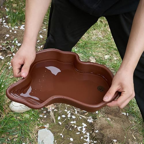Reptilien Wasserschale | Reptilien Badebecken | Schildkröten Badebecken | Mit Entwässerung | Schildkröten-Badebecken Für Trinken, Dekorative Landschaftsbau Von Reptilien | 31 * 25 * 5cm | 2 Typen Reptilien Wasserschale | Reptilien Badebecken | Schildkröten Badebecken | Mit Entwässerung | Schildkröten-Badebecken Für Trinken, Dekorative Landschaftsbau Von Reptilien | 31 * 25 * 5cm | 2 Typen von Tktouci