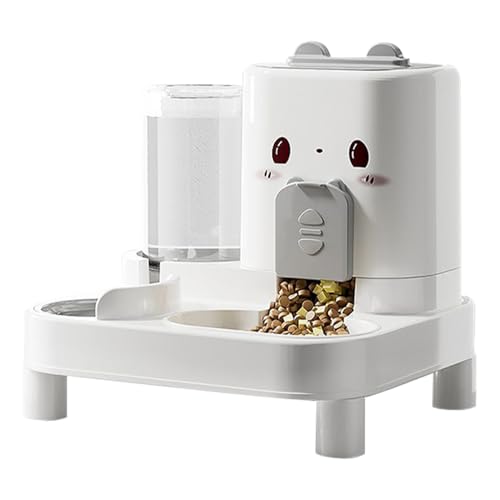 Tktouci Automatischer Katzenfutterautomat,2 In 1 Futterautomat Für Katzen | Intelligenter Trinkbrunnen Für Haustiere Innen Außen Unterwegs Urlaub Katze Welpe Hase Tktouci Automatischer Katzenfutterautomat,2 In 1 Futterautomat Für Katzen | Intelligenter Trinkbrunnen Für Haustiere Innen Außen Unterwegs Urlaub Katze Welpe Hase von Tktouci