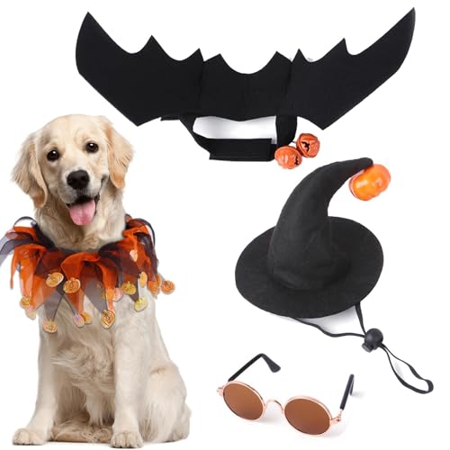 Tktouci Halloween-Haustieranzug, Hundekostüm-Set 4 – attraktives Katzenkostüm, Hundekostüm-Set für Halloween, Alltag, Geburtstagspartys Tktouci Halloween-Haustieranzug, Hundekostüm-Set 4 – attraktives Katzenkostüm, Hundekostüm-Set für Halloween, Alltag, Geburtstagspartys von Tktouci