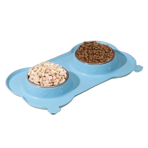 Tktouci Haustier Näpfe Für Hunde - Auslaufsicheres Katzenfutter Und Wassernapf Set,Abnehmbarer Hundenapf Für Kleine Mittelgroße Große Hunde Katzen Indoor Outdoor - Für Kleine Mittelgroße Große von Tktouci