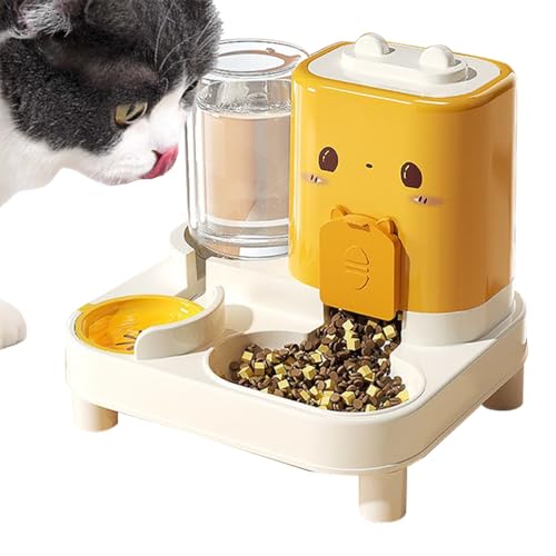 Tktouci Katzenfutterautomat Und Wasserspender - 2 In 1 Futterautomat Für Katzen - Abnehmbarer Wasserspender Für Kätzchen Welpe Hase Zu Hause Trinken Tktouci Katzenfutterautomat Und Wasserspender - 2 In 1 Futterautomat Für Katzen - Abnehmbarer Wasserspender Für Kätzchen Welpe Hase Zu Hause Trinken von Tktouci