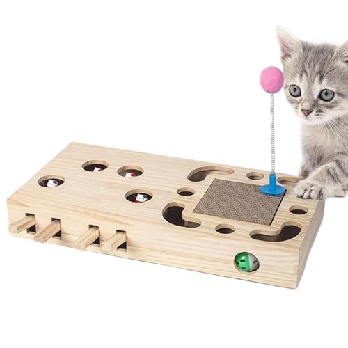 Tktouci Katzenkratzspielzeug, interaktives Katzenbrett, Katzentrainingsspielzeug, Interaktives Übungsspielspielzeug, Kätzchen-Teaser-Box mit Kratzunterlage, Maulwurfsjagdspiel, Teaser-Zauberstab gegen Tktouci Katzenkratzspielzeug, interaktives Katzenbrett, Katzentrainingsspielzeug, Interaktives Übungsspielspielzeug, Kätzchen-Teaser-Box mit Kratzunterlage, Maulwurfsjagdspiel, Teaser-Zauberstab gegen von Tktouci