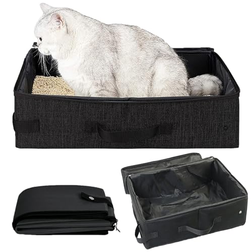 Tkxjry Faltbare Tragbare Katzentoilette,Katzentoilette Reise Faltbar,Reise Tragbare Katzentoilette,Katzentoilette für Reisen,für Kitten Reisen, Wasserdicht,Einfach zu Säubern (Schwarz40 * 32 * 15cm) Tkxjry Faltbare Tragbare Katzentoilette,Katzentoilette Reise Faltbar,Reise Tragbare Katzentoilette,Katzentoilette für Reisen,für Kitten Reisen, Wasserdicht,Einfach zu Säubern (Schwarz40 * 32 * 15cm) von Tkxjry