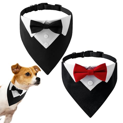 Tkxjry Formelles Hunde Smoking Bandana,Hunde Smoking Bandana,Hund Tuxedo Baumwolle Bandana,Verstellbar Krawatte Haustier,Hochzeitshalsband mit Fliege und Halsband für Hunde und Katzen,schwarz + rot M Tkxjry Formelles Hunde Smoking Bandana,Hunde Smoking Bandana,Hund Tuxedo Baumwolle Bandana,Verstellbar Krawatte Haustier,Hochzeitshalsband mit Fliege und Halsband für Hunde und Katzen,schwarz + rot M von Tkxjry