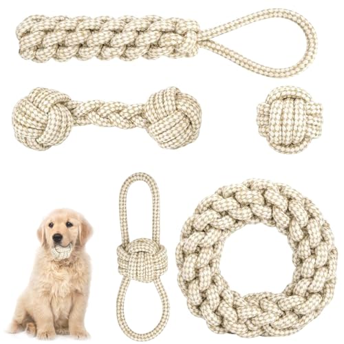 Tkxjry 5 Stück Hunde Kauspielzeug Seil, Hundekauspielzeug, Hundespielzeuge Set, Hundespielzeug aus Seil, Interaktives Kauspielzeug, für Welpen, Kleine, Mittelgroße Hunde, Hundekauspielzeug Tkxjry 5 Stück Hunde Kauspielzeug Seil, Hundekauspielzeug, Hundespielzeuge Set, Hundespielzeug aus Seil, Interaktives Kauspielzeug, für Welpen, Kleine, Mittelgroße Hunde, Hundekauspielzeug von Tkxjry