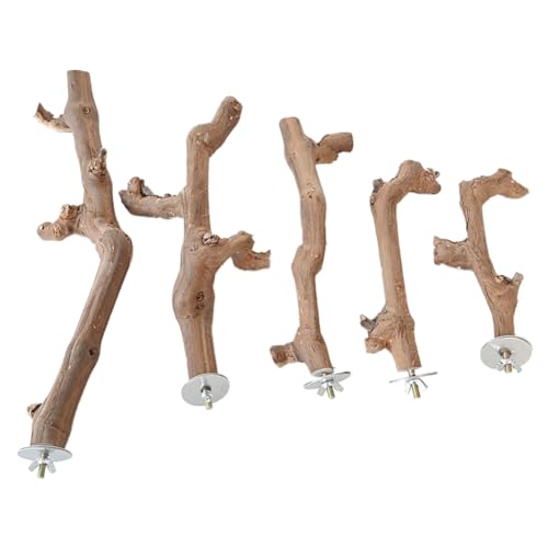 Tlilyy Papageienvogelstation Stick Rebe Holzstation Stick Stehstange bewohnt Holz Vogelkäfig Ersatzteile Zubehör Spielzeug Produkte von Tlilyy