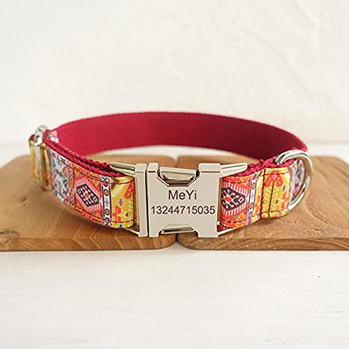 Tlwrnop Hundehalsband aus Polyestergewebe mit eingravierter personalisierter Schnalle -Engraved_L von Tlwrnop