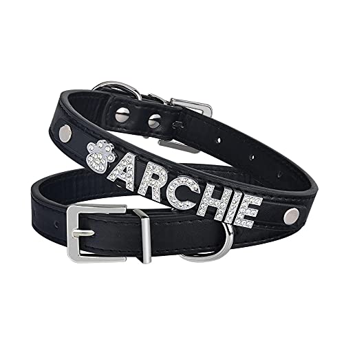 Tlwrnop Anpassen DIY Strass Buchstaben Haustier Hundehalsbänder Welpen Katze Halskette & Charms Personalisierter Name Hundehalsband Lederhalsband-Schwarz-Silber_L_36-46cm Tlwrnop Anpassen DIY Strass Buchstaben Haustier Hundehalsbänder Welpen Katze Halskette & Charms Personalisierter Name Hundehalsband Lederhalsband-Schwarz-Silber_L_36-46cm von Tlwrnop