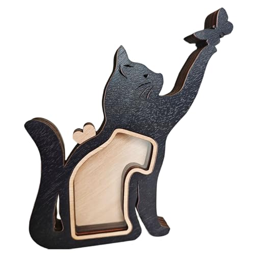 Holz Haustier Haar Keetsakes Box Hunde Katzen Skulptur Für Anpassbarer Haustier Name Gedenkdisplay Handgemachte Home Tabletop Dekorative Haarspeicherbox von Tmboryuu