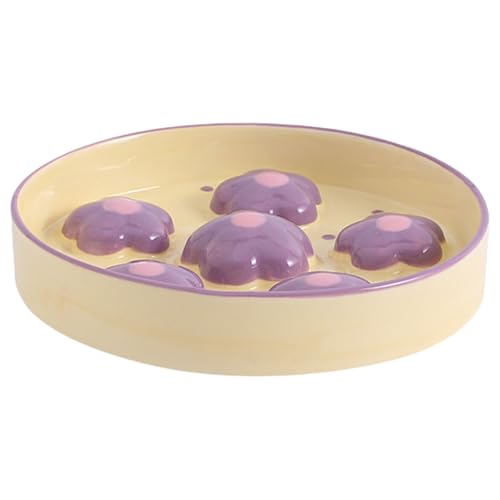 Tmboryuu Dekorative Slow Feed Dish Keramic Feeding Fütterung Schöne Hand Gezogene In Keramikschale Katzen Feeder Trockenfutter Trockenfutter von Tmboryuu