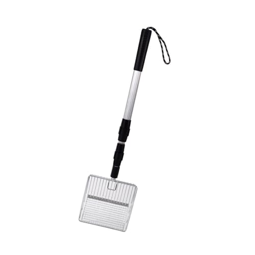 Tmboryuu Metallstreu Scooper Für Katzen Mit Einem Versenkbaren Effizientes Sieben Design Mehr Verbrusses Hühner Coops Rakes Reinigungswerkzeug Einstellbares Katzen Müll Schaufel von Tmboryuu