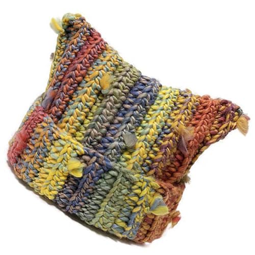 Verspieltheit Katzen Ohrhut Mit Quasten Gemischte Farbe Fransenpullover Für Winterausflüge Verspieltheit Katzen Ohrhut Mit Quasten Gemischte Farbe Fransenpullover Für Winterausflüge von Tmboryuu
