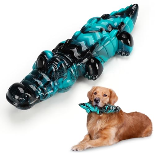 Hundespielzeug für aggressive Kauer: Alligator-Hundespielzeug, robustes Hundespielzeug für große Hunde, unzerstörbares Hundespielzeug, robustes Hundespielzeug für kleine, mittelgroße und große von Tmeng