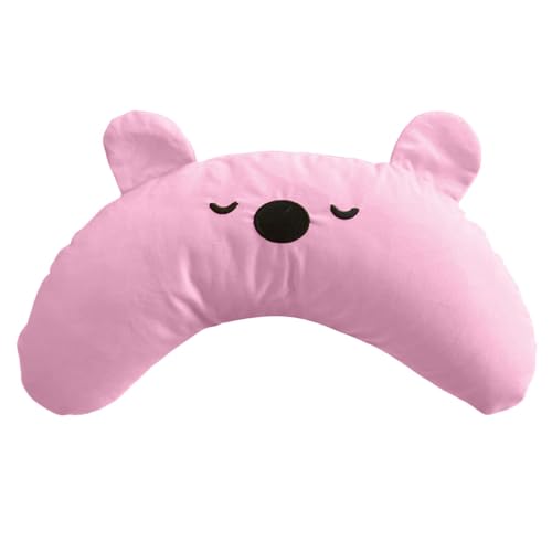 Haustier-Nackenkissen für Katzen und Hunde, niedliches Cartoon-Bären-Hunde-Nackenkissen, U-förmiges Kissen zum Schlafen von Haustieren, verbessert abnehmbares, maschinenwaschbares (Hot Pink, One Size) von Tmianya