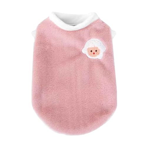 Tmianya Herbst- Winterkleidung für zweibeinige Haustiere, warme, niedliche Plüsch-Haustierkleidung, Katzenkleidung Hundemantel Designer (Pink, XS) von Tmianya