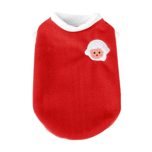 Tmianya Herbst- Winterkleidung für zweibeinige Haustiere, warme, niedliche Plüsch-Haustierkleidung, Katzenkleidung Hundemantel Designer (Red, XS) von Tmianya