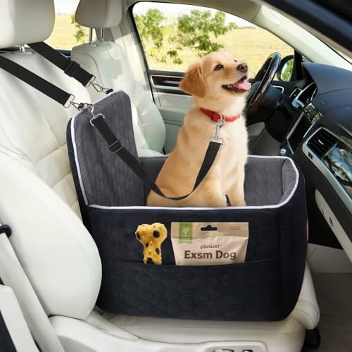 Hunde Autositz, Hundesitz Auto mit Memory Foam, Waschbarem Abnehmbarem Bezug Hundesicherheitsgurt, Autositz Hund für mittel und kleine Hunde unter 30lbs, passt auf den Vorder/Rücksitz (52x52x50cm) von Tnamdan