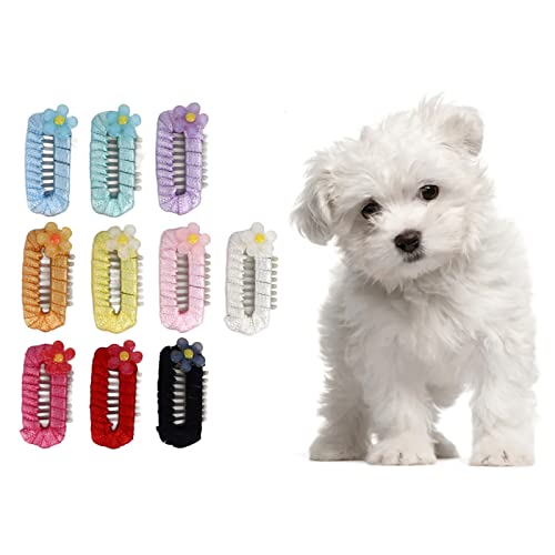 Tnfeeon 10 Stück Hunde-Haarspangen, Haustier-Haarnadel, Bunt, Schöner Fellpflege-Kopfschmuck für Haustiere, Katzen und Hunde, Niedlicher Welpe, Kleine Haarnadel, Haar-Accessoires, von Tnfeeon