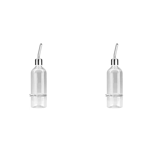 2 Stück Automatischer Wasserspender für Papageien, Wasserflaschenspender für Vögel mit Edelstahl-Kugelnippelkäfig-Zubehör (L) von Tnfeeon