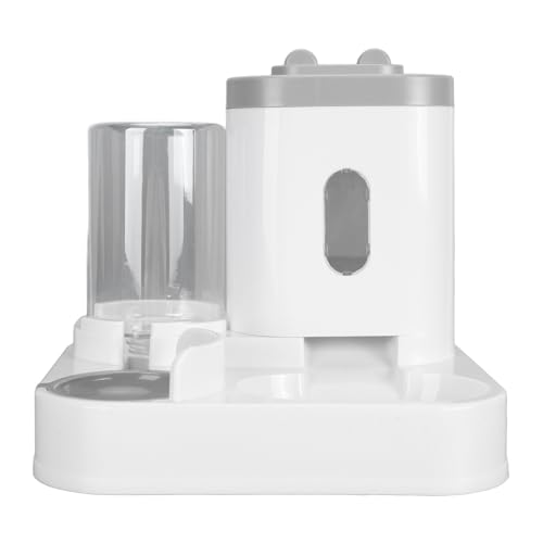 Automatischer Wasserspender für Tiernahrung mit Großer Kapazität, 2-in-1-Design, Abnehmbar, Transparentes Fenster, Sicher und Langlebig (Grey) von Tnfeeon