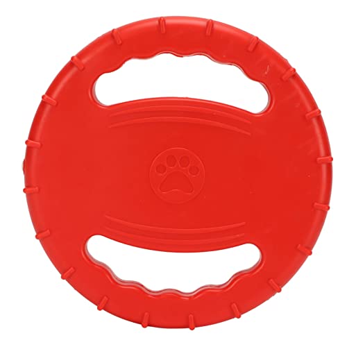 Dog Flying Disc Toy, Dog Unzerstörbare TPR Leichte Flugtrainings-Flugscheibe (Rot) von Tnfeeon