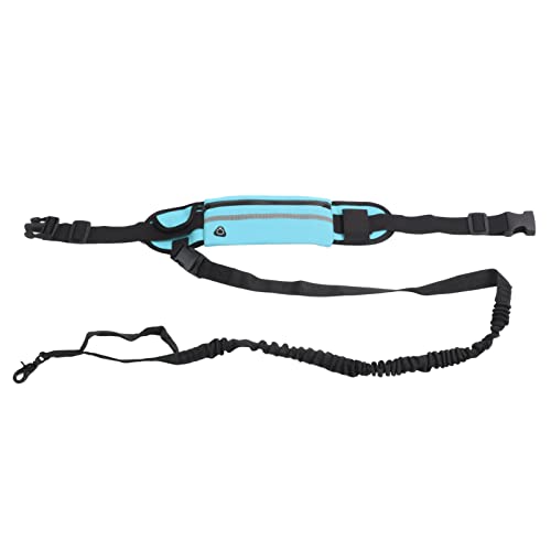 Freihändige Hundeleine mit Reflektierenden Streifen und Abnehmbarer Tasche für Outdoor-Aktivitäten (Himmelblau) von Tnfeeon