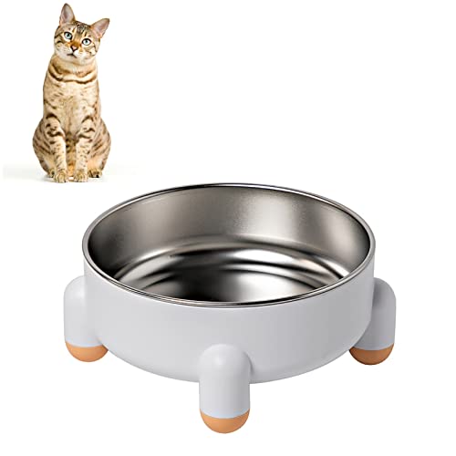 Futternäpfe für Hunde, Katzenfutterschale, rutschfest, Edelstahl, 14,5 cm (5,7 Zoll), für Katzen im Innenbereich, Nassfutter für von Tnfeeon