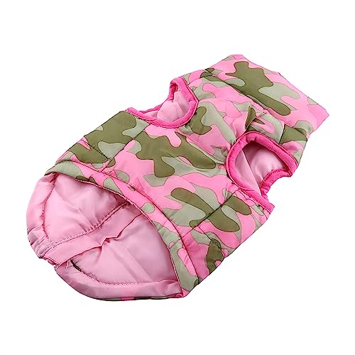 Hund Winterjacke Camo wasserdichte Mantel Hunde Tarnkostüm für Kleine Hunde (S-2) von Tnfeeon