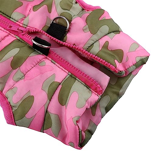 Hund Winterjacke Camo wasserdichte Mantel Hunde Tarnkostüm für Kleine Hunde (XS-2) von Tnfeeon