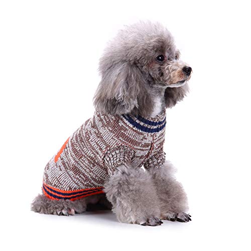 Hundekleidung, Gestrickte Pullover Wintermantel Kleidung Hält Warmer Strickpullover Terylene, Damit Haustiere Nicht Kalt Fangen (S) von Tnfeeon
