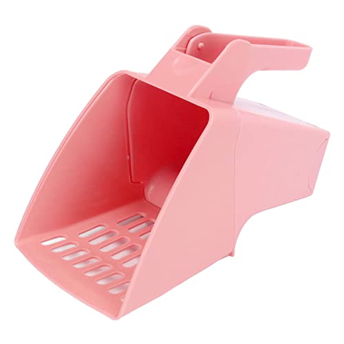 Katzenstreu-Schaufel mit Abnehmbarer Poop-Siebschaufel, Katzenstreu-Schaufel Multifunktionale PP-Katzenstreu-Schaufel mit Taschen für Katzenstreu-Sieb-Schaufel-System (Rosa) von Tnfeeon